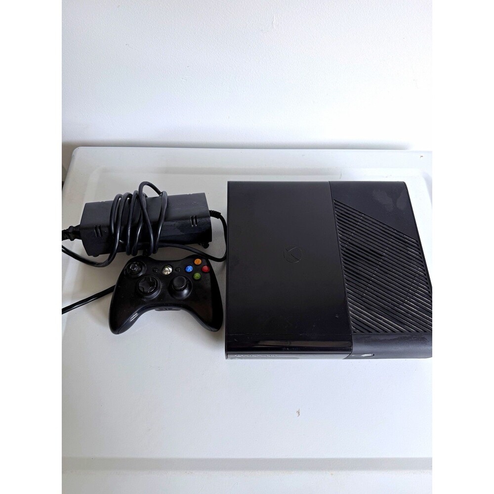 Microsoft Xbox 360 E 500GB Black Console Bundle w/ Controller, PSU, HDMI Wi-Fi